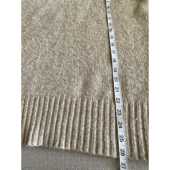 LOGG by H&M Sweater Women Small Beige Knit Wool Alpaca Blend Pullover Turtleneck - Picture 8 of 9